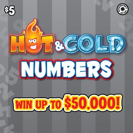 HOT & COLD NUMBERS scratch-off ticket