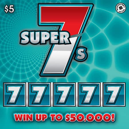 SUPER 7S scratch-off ticket