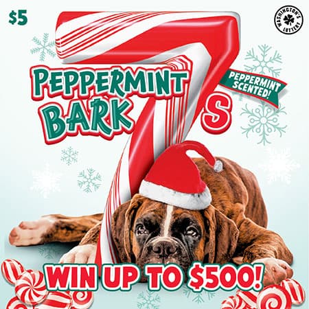 PEPPERMINT BARK 7S scratch-off ticket