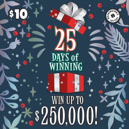 25 DAYS OF WINNING scratch-off ticket
