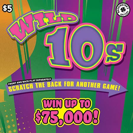 WILD 10S scratch-off ticket