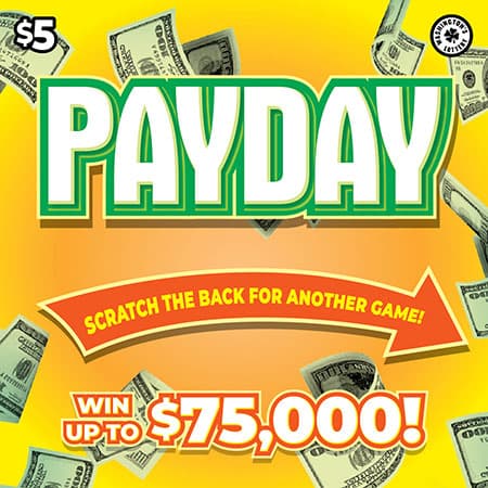 PAYDAY scratch-off ticket