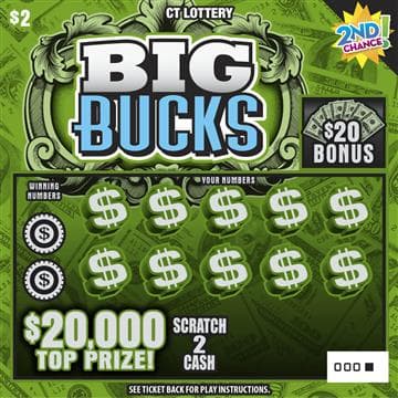 BIG BUCKS scratch-off ticket