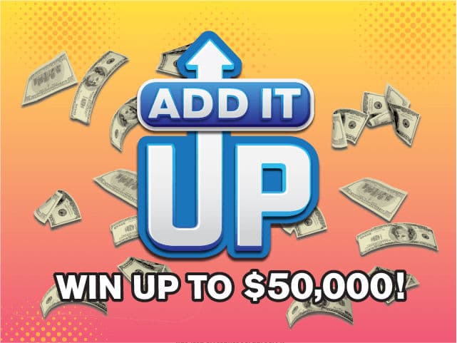 ADD IT UP scratch-off ticket