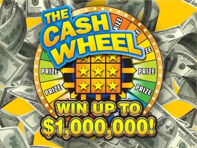 THE CASH WHEEL scratch-off ticket