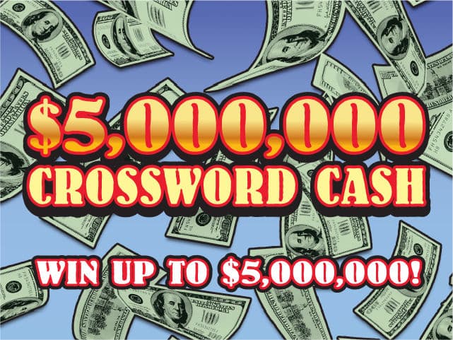 $5MM CROSSWORD CASH scratch-off ticket