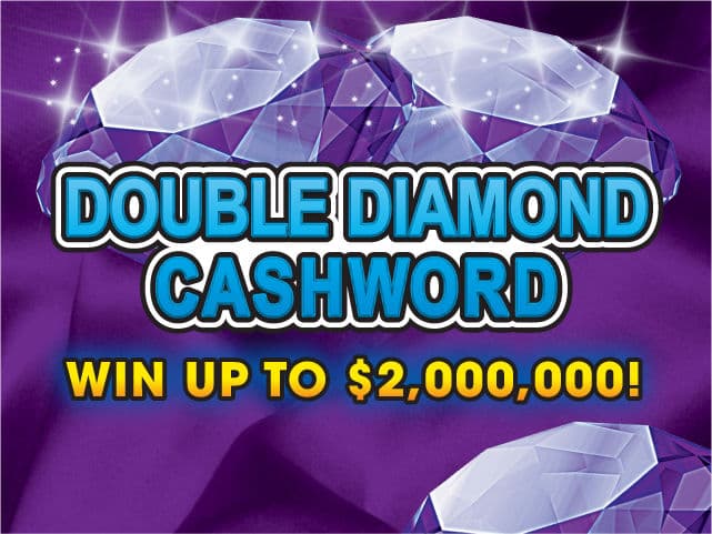 DOUBLE DIAMOND CASHWORD scratch-off ticket
