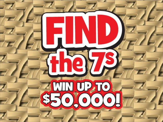 FIND THE 7S scratch-off ticket