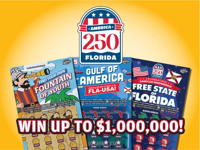 AMERICA 250 FLORIDA scratch-off ticket