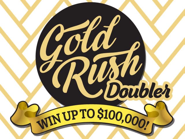 $2 GOLD RUSH DOUBLER scratch-off ticket
