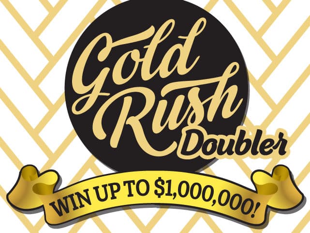 $5 GOLD RUSH DOUBLER scratch-off ticket