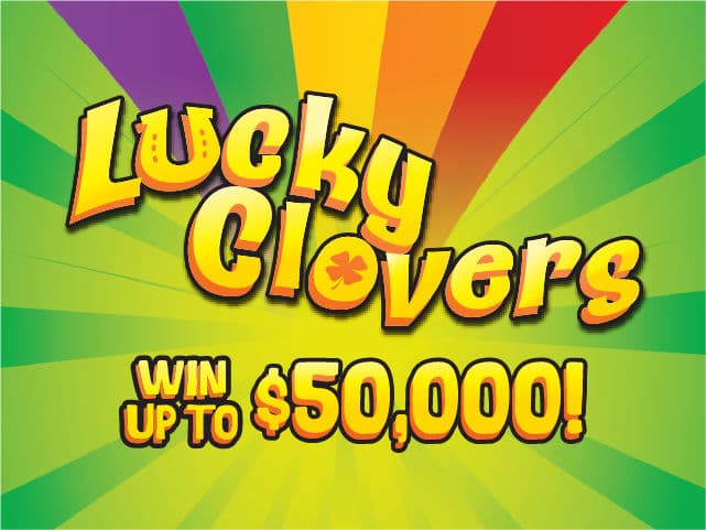 LUCKY CLOVERS scratch-off ticket