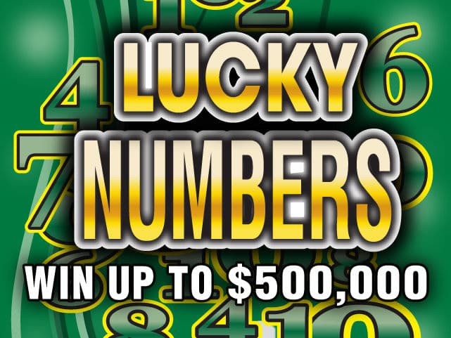 LUCKY NUMBERS scratch-off ticket