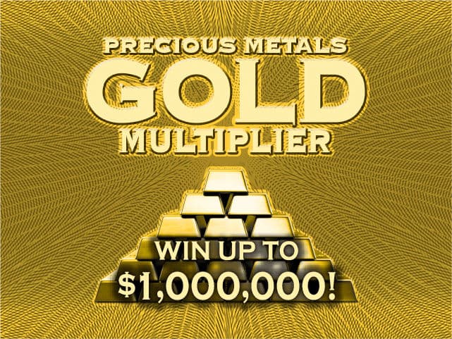 PRECIOUS METALS GOLD MULTIPLIER scratch-off ticket