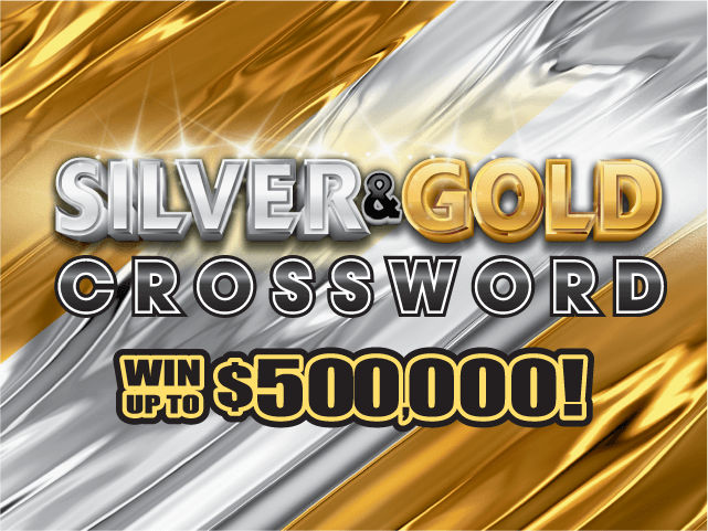 SILVER & GOLD CROSSWORD scratch-off ticket
