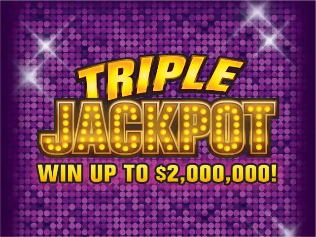 TRIPLE JACKPOT scratch-off ticket