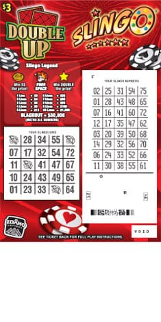 DOUBLE UP SLINGO scratch-off ticket