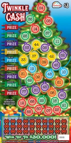 TWINKLE CASH scratch-off ticket