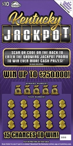 KENTUCKY JACKPOT scratch-off ticket