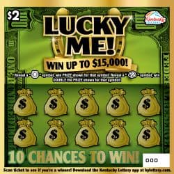 LUCKY ME! scratch-off ticket