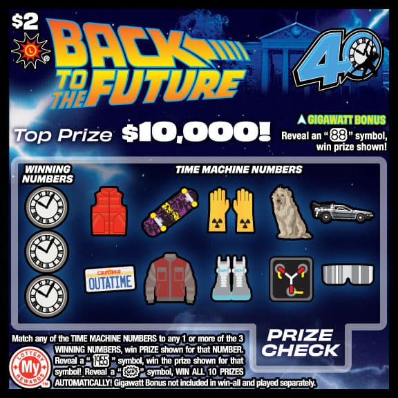 BACK TO THE FUTURE™ scratch-off ticket