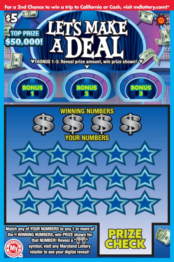LET'S MAKE A DEAL® scratch-off ticket