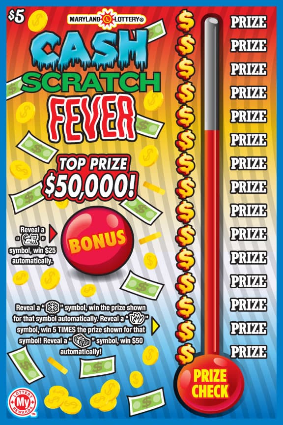CASH SCRATCH FEVER scratch-off ticket
