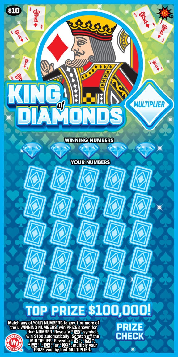 KINGS & QUEENS scratch-off ticket