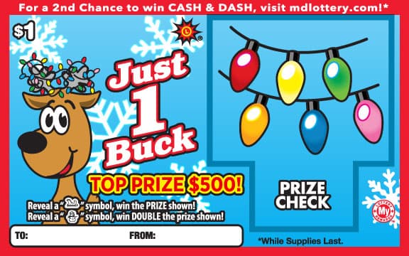 JUST 1 BUCK scratch-off ticket