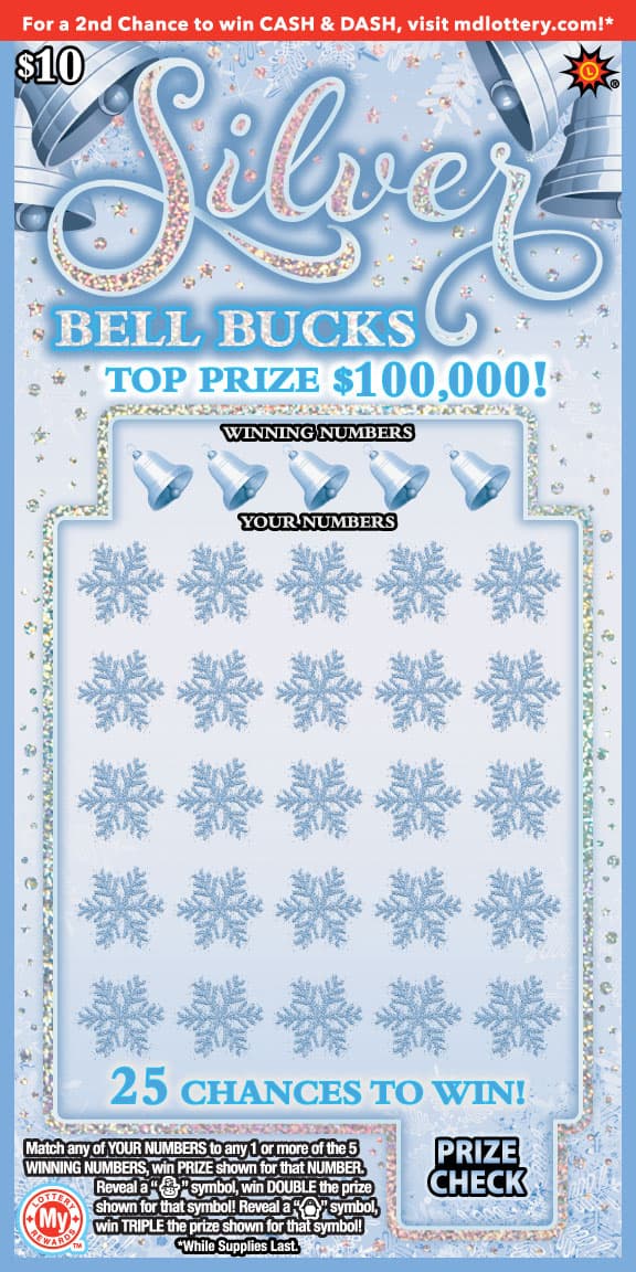 SILVER BELL BUCKS scratch-off ticket