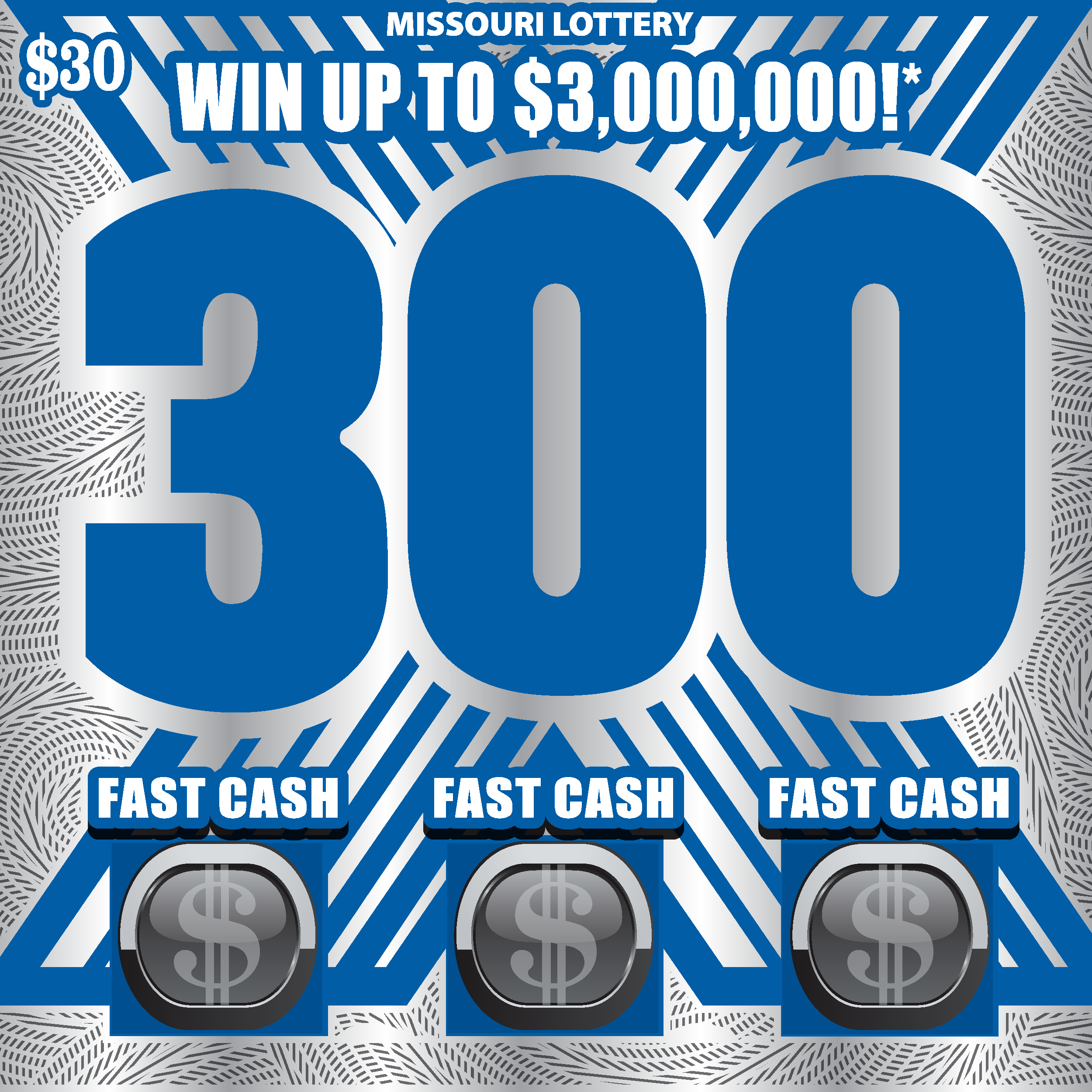 300X scratch-off ticket