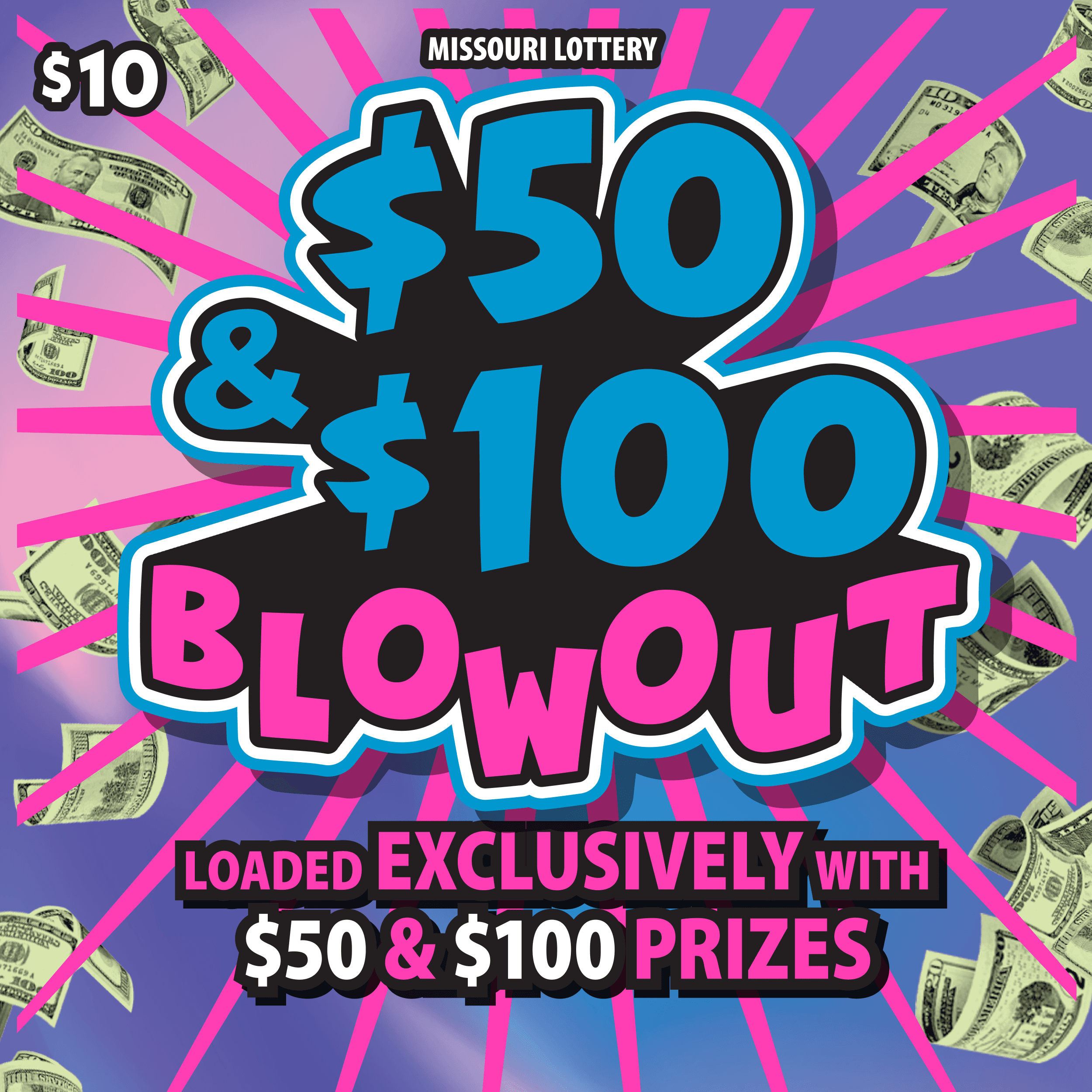 $50 & $100 BLOWOUT scratch-off ticket