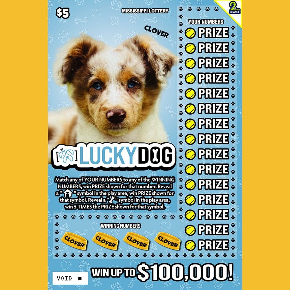 LUCKY DOG scratch-off ticket