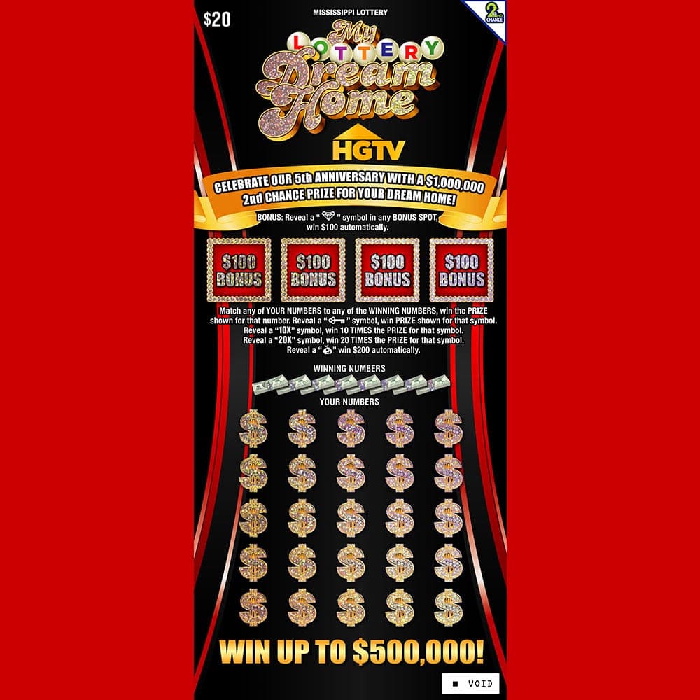 MY LOTTERY DREAM HOME scratch-off ticket