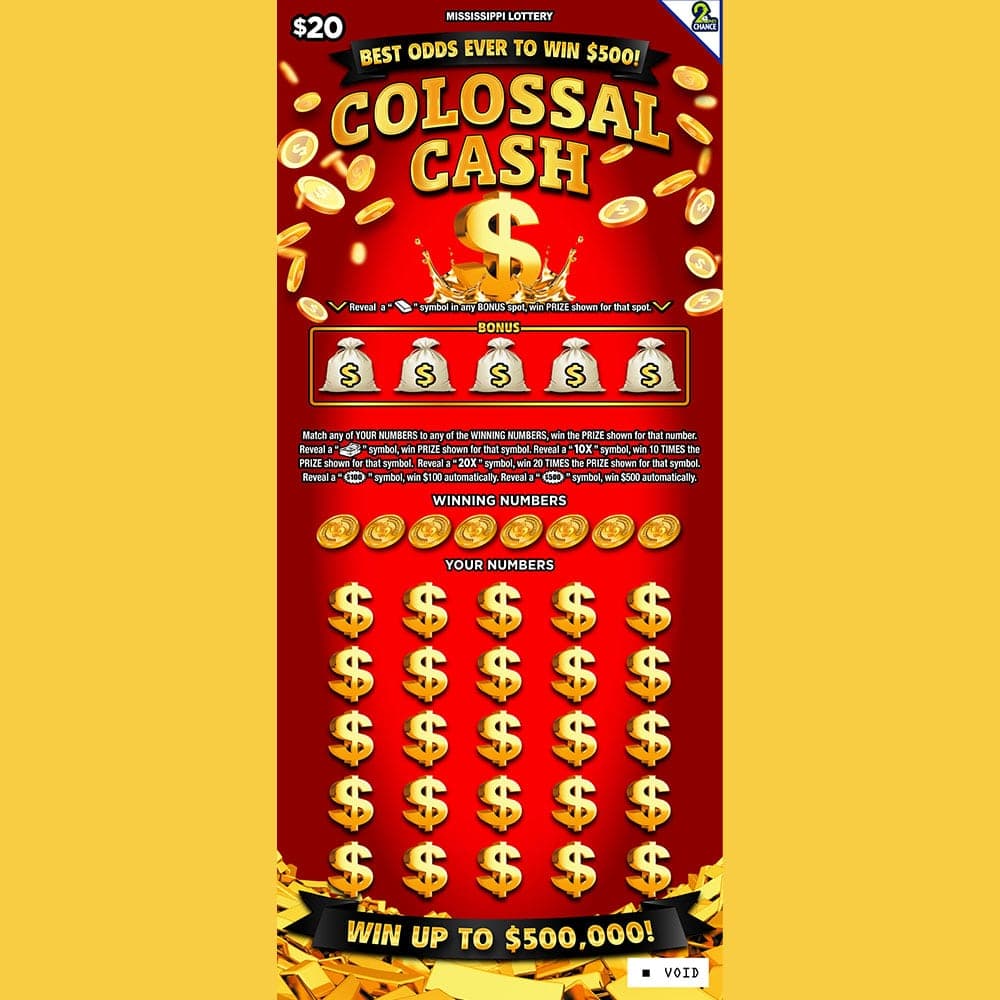 COLOSSAL CASH scratch-off ticket