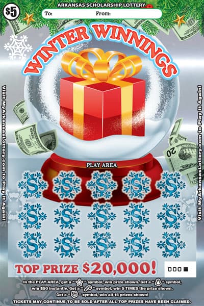 WINTER WINNINGS scratch-off ticket