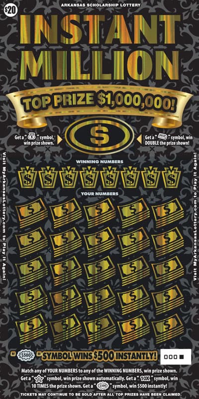 INSTANT MILLION scratch-off ticket