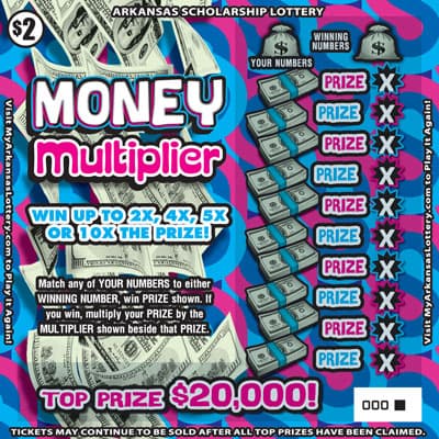 MONEY MULTIPLIER scratch-off ticket