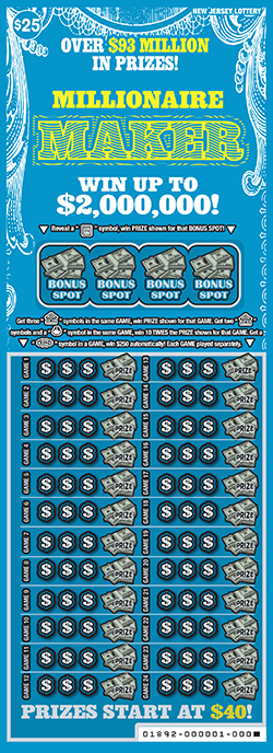 MILLIONAIRE MAKER scratch-off ticket