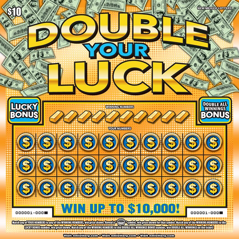 DOUBLE YOUR LUCK scratch-off ticket