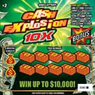 CASH EXPLOSION 10X scratch-off ticket
