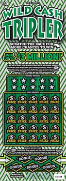 WILD CASH TRIPLER scratch-off ticket