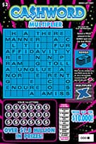 CASHWORD MULTIPLIER scratch-off ticket