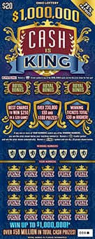 $1,000,000 CASH IS KING scratch-off ticket