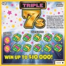 TRIPLE 7S scratch-off ticket