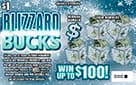 BLIZZARD BUCKS scratch-off ticket