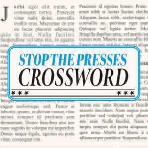 STOP THE PRESSES CROSSWORD scratch-off ticket