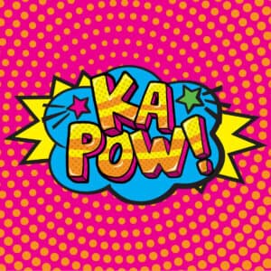 KA POW! scratch-off ticket
