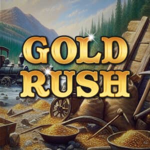 GOLD RUSH scratch-off ticket