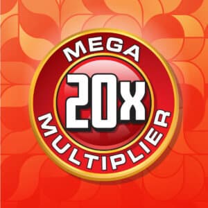 MEGA 20X MULTIPLIER scratch-off ticket
